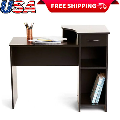 #ad Student Desk with Easy glide Drawer Blackwood Finish Laptop Computer Table New $112.58
