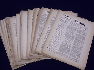 #ad 1885 THE NATION MAGAZINE LOT OF 22 ISSUES NICE ARTICLES amp; ADS O 2445 $90.00