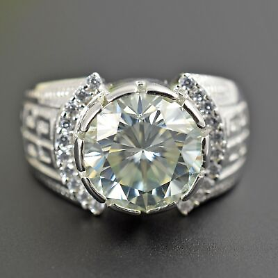#ad Men#x27;s Engagement amp; Wedding Classic Ring 14K White Gold 2.42 Ct Simulated Diamond $314.43