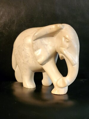 #ad Hand Carved Stone Elephant $24.00