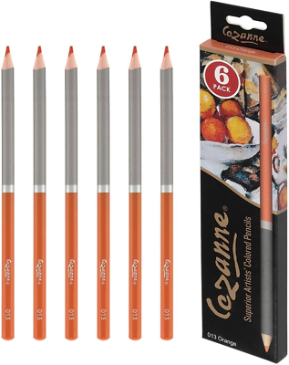 #ad Cezanne Premium Colored Pencils Orange 6 Pack Highly Pigmented Drawing Pencils $14.05