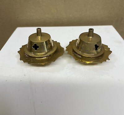 #ad Vintage pretty brass incense burners cones unused small Set of 2 $25.99