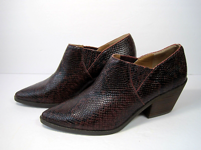 #ad Lucky Brand LP Tabea Snakeskin Leather Women#x27;s Shoes Size 385 US Size 8M NWOB $36.90