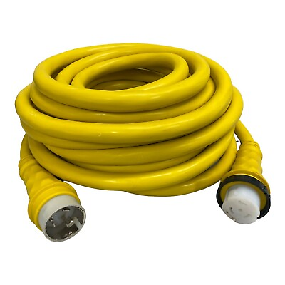 #ad AMP UP 50A 125 250 Volt 50 Amp x 75#x27; Ft Marine Shore Power Boat Cord Yellow $499.99