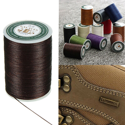 #ad 1Pc Waxed Thread 0.8mm 90m Polyester Cord Sewing Machine Stitching For Craft ❤TH $7.83