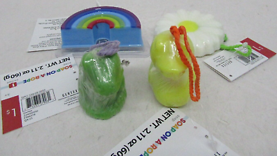 #ad 50x Kids Soap on a Rope rainbow flower ducks frogs $17.99