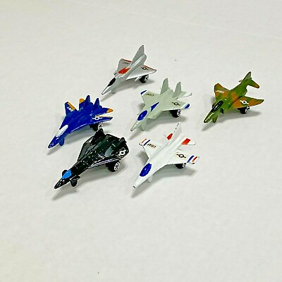 #ad Lot Of 6 Vintage Tootsie Toy Airplanes F4 F14 F15 F16 F106 Stealth Fighter $29.95