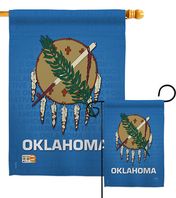 #ad Oklahoma Garden Flag Regional States Small Decorative Gift Yard House Banner $15.95
