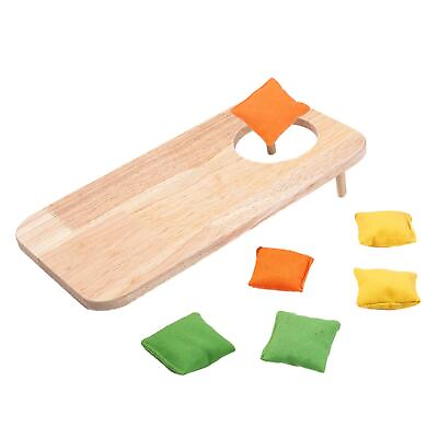 #ad Toys Set Sandbag Throwing Game Game Teasers Portable Bean Bag Games Wood Board $28.76