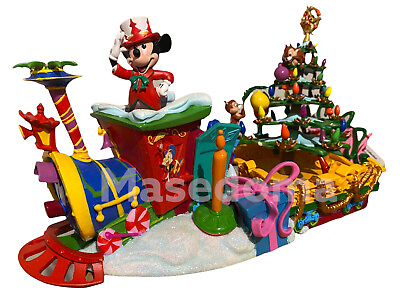 #ad FIGURINE PARADE OF THE HOLIDAY TRAIN MICKEY Disneyland Paris DISNEY New $199.99