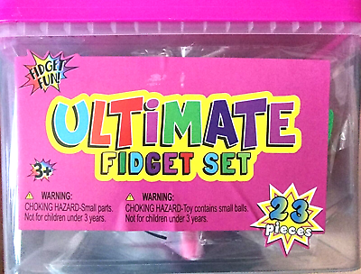 #ad Fidget Gift Set Ultimate Pink 23 pc Poppers Tubes Sensory Squeeze Stretchy New $17.99