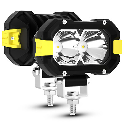 #ad 2PCS Light Pods 4Inch LED Light Bar Light Single Row Off Road Cube Driving Light $24.99