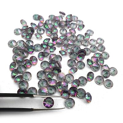 #ad Mystic Quartz Round Cut Stone Loose Gemstone For Jewelry 180 Pcs 6 MM 114 CT $33.04