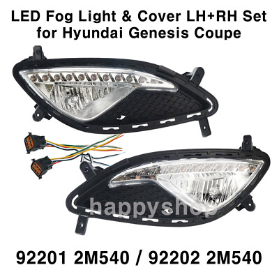 #ad OEM LED Fog Lamp Light Cover Connect 6p Set for Hyundai Genesis Coupe 13 17 $390.99