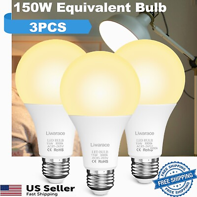 #ad 15W LED Light Bulb Equivalent 150W Energy Saving Lamps Warm White Bulb Indoor US $14.85