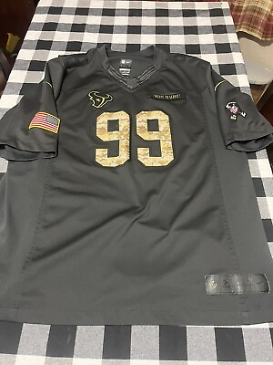 #ad NFL Texans Jersey #99 JJ Watt Salute To Service Adult Size 2XL XXL Football $39.89
