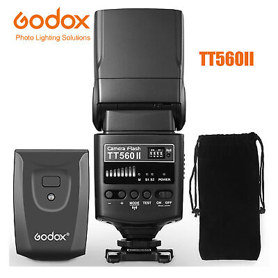 #ad TT560II Godox TT560 II Thinklite Camera Flash Build in 433MHz Wireless Receiver $56.98