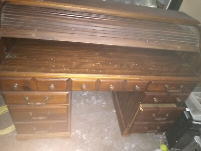#ad 1890#x27;s Antique Roll Top Desk $700.00