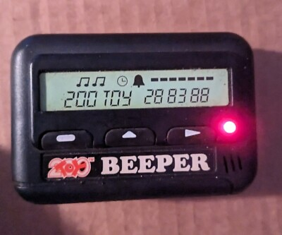 #ad Toy Pager Beeper *RARE* Vtg Works Battery Operated Pretend Play Prop 2.5quot; Black $29.95