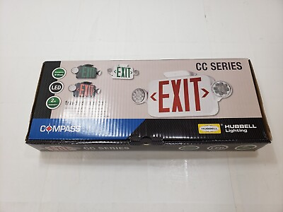 #ad Compass Hubbell CC Series Combination LED Exit Emergency Light Combo New $26.99
