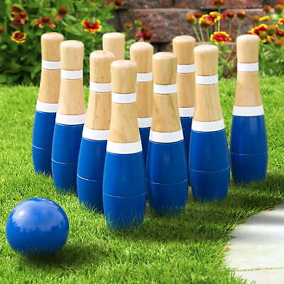 #ad Lawn Bowling Game Skittle Ball Indoor and Outdoor Fun for Toddlers Kids $24.72