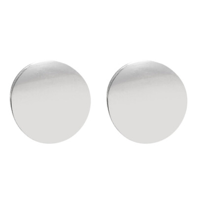 #ad Wholesale Silver Stainless Steel Stud DIY Earrings Findings Round with Ring $10.99