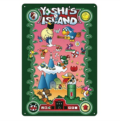 #ad Yoshi#x27;s Island Nintendo Retro Video Game Metal Poster Tin Sign 20*30cm $14.90