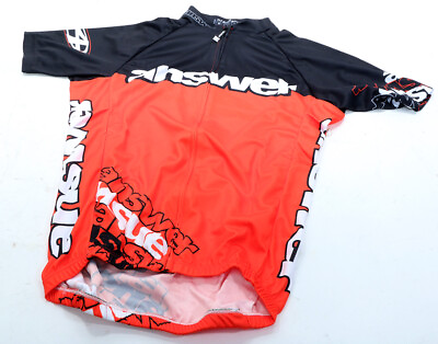 #ad Answer XC Short Sleeve Jersey Black Red MTB Mt Borah NEW $17.59