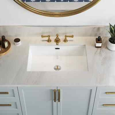 #ad HOROW 23.65 x 15.55in.Undermount Bathroom Ceramic Basin Sink in White Rectangle $73.99