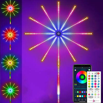#ad Smart Firework Lights Music Sync RGB Color Changing Indoor App Remote Control $19.19