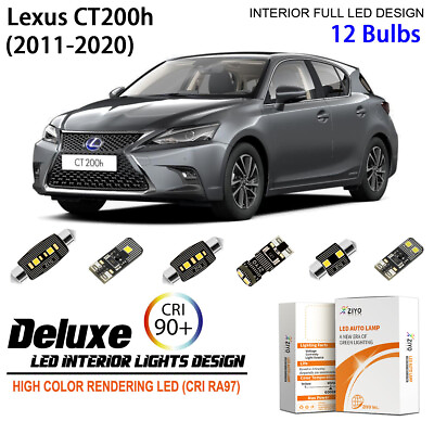 #ad LED Interior Light Kit Package for Lexus CT200h 2011 2020 White LED Light Bulbs $20.70