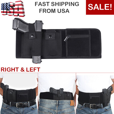 #ad Tactical Belly Band Holster Concealed Hidden Carry Hand Gun Pistol Waist Belt $13.99