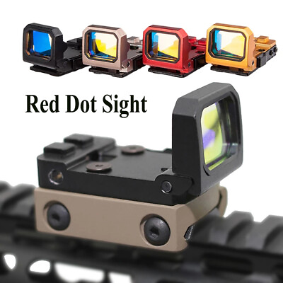 #ad Tactical Flip Up Dot Sight Holographic Reflex Scope Foldable Red Dot Sight RMR $14.96