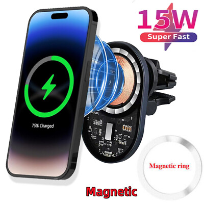#ad Wireless Fast Car Charger Mag Safe GPS Holder For iPhone 15 14 13 12 11 Pro Max $23.99