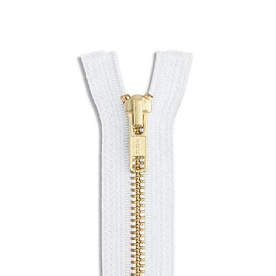 #ad 20 inch Metal Zipper White 20” Gold Brass Metal Heavy Duty Zippers Separating... $15.85