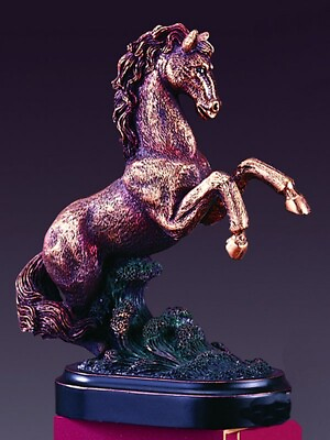 #ad Wild Mustang Horse Sculpture Great Detail Brass Art Bronze Montana Wild Life $44.95