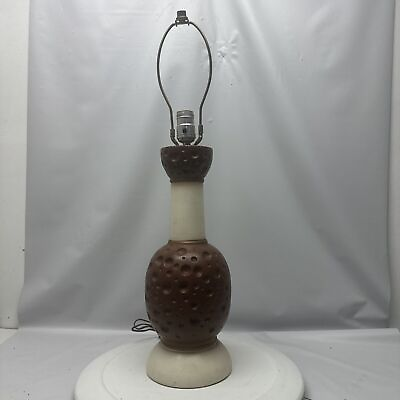 #ad #ad Vintage Mid Century Modern Ceramic TABLE LAMP Unique Weird Strange Design $48.95
