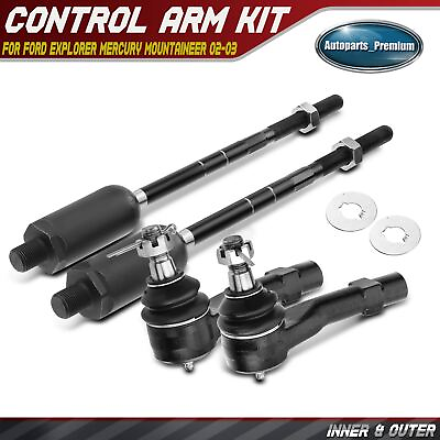 #ad 4x Inneramp;Outer Tie Rod End for Ford Explorer Mercury Mountaineer 2002 2003 4.0L $36.99