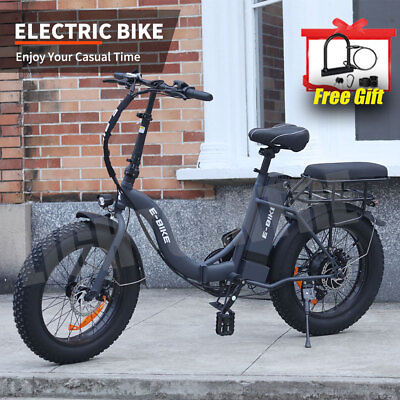 #ad E bike 20quot; 750W 36V Electric Folding Bike Mountain Bicycle Fat Tire City Ebike $679.99