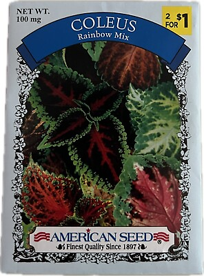 #ad Coleus Rainbow Mix Flower Seeds 100 Mg Bags $1.89