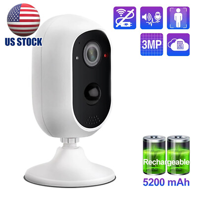 #ad US 1080P Wireless Battery Powered WIFI Outdoor Home Security Camera System PIR $47.37