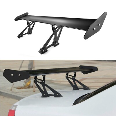 #ad Universal Trunk Spoiler Wing 53quot; Aluminum ABS Style Adjustable Matte Black $63.45