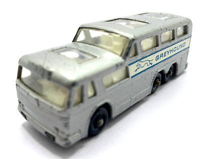 #ad Scarce Original Vintage Lesney Matchbox 66c Greyhound Coach Clear Windows. GBP 34.99