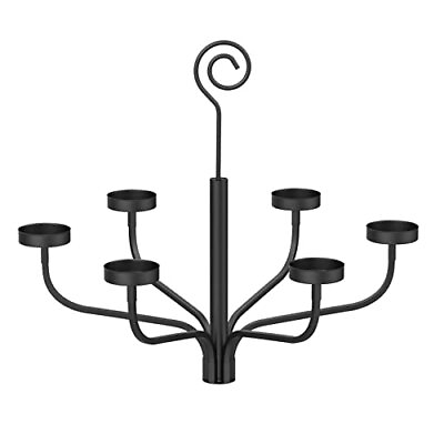 #ad smtyle Hanging Candle Chandelier for Gazebo Set of 6 Tealight Candle Metal Wall $25.02