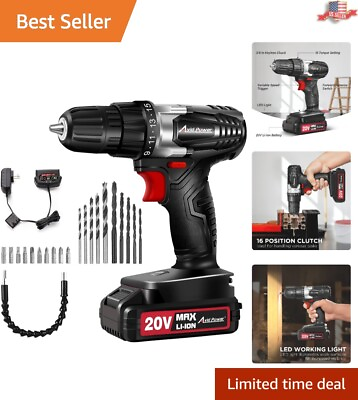 #ad Compact Lithium Ion Cordless Drill with 22pcs Drill Bits and Ergonomic Design $62.99