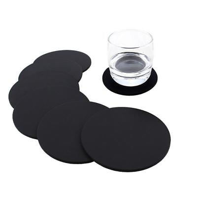 #ad Silicone Drink Coasters Cup Mat Cup Costers Tableware Black with holder Set of 6 $8.00