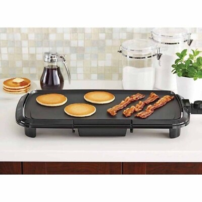 #ad 20quot; Griddle with Adjustable Temperature Control NonstickSmokeless Indoor Grill $17.62