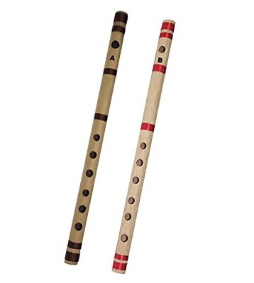 #ad Bamboo Bansuri Indian Musical Flute A And B Scale Flute For Gifting $12.59