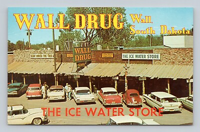 #ad Wall Drug the Ice Water Store Wall South Dakota SD UNP Chrome Postcard N15 $3.95