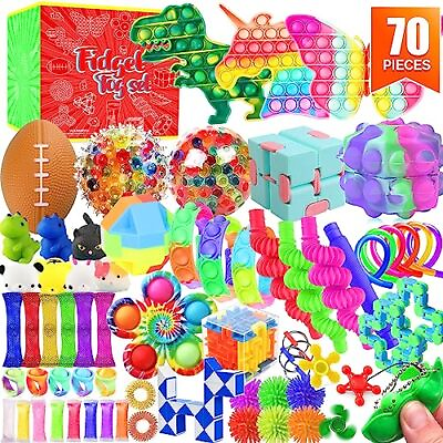 #ad Fidget Toys Set Sensory Toys Party Favors Kids Autism Autistic 70 Pack $17.50